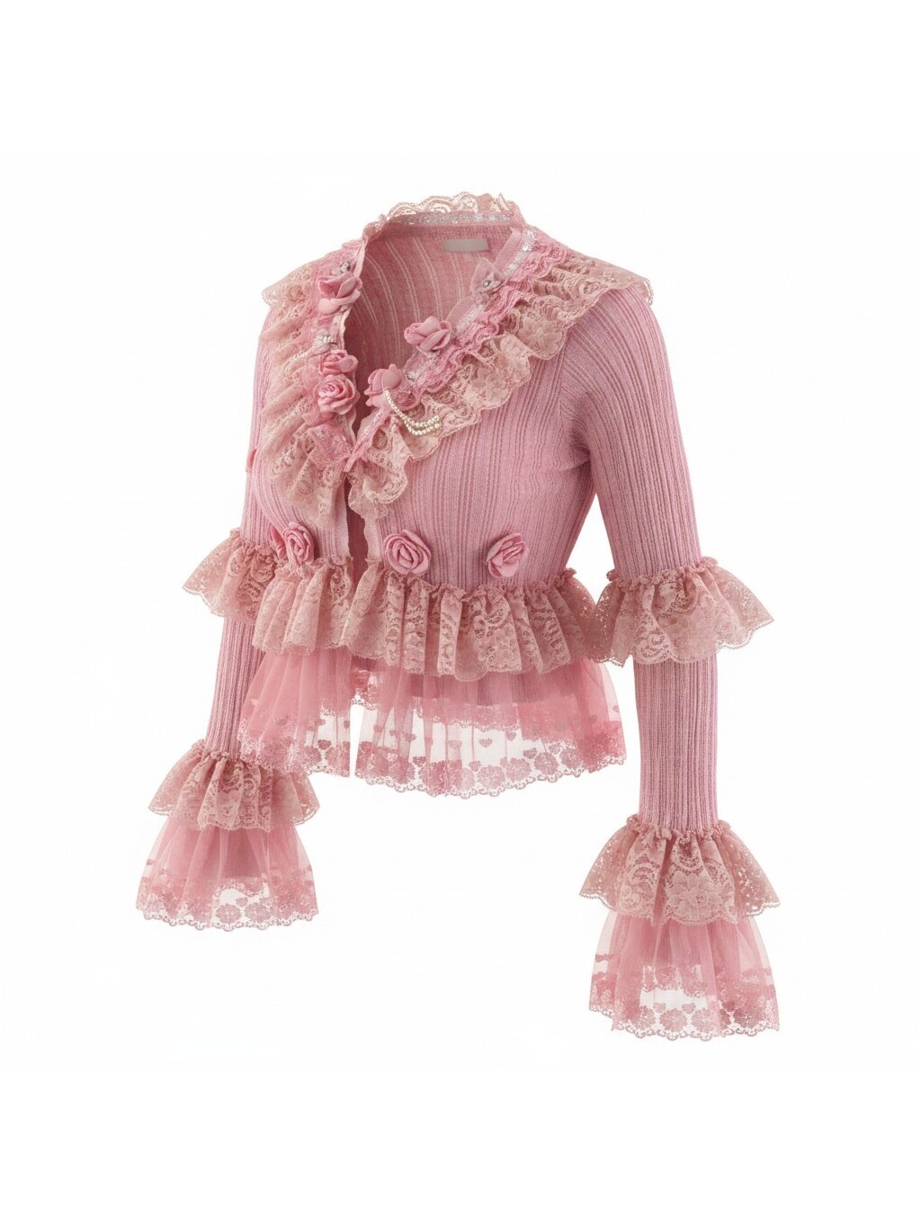 Fairy Dollette Cropped Knit Cardigan